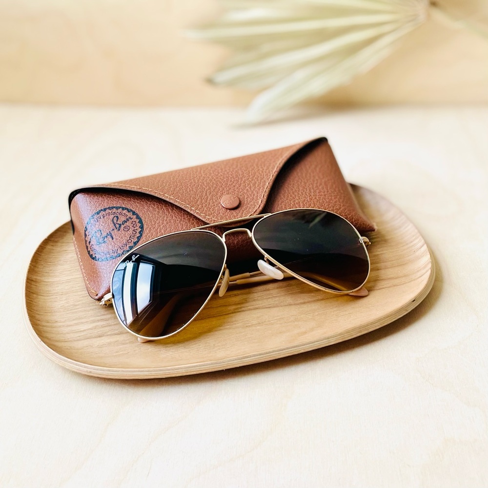 Ray Ban Aviator Gold Sunglasses for Women